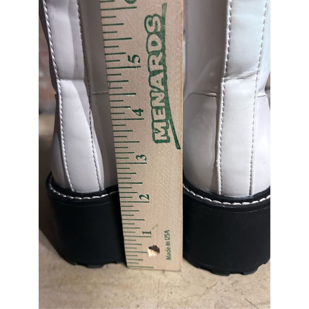 Madden Girl Combat Boots Carra Lug Sole Lace Up & Zip Round Toe Block Heel Sz 9M - Picture 9 of 12